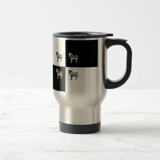 Zwart-witte zebra reisbeker (Rechts)
