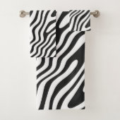 Zwart-witte Zebra streep Bad Handdoek (Insitu)