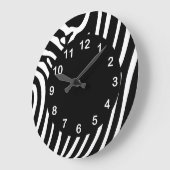 Zwart Witte Zebra Streep Dierprint Grote Klok (Hoek)