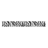 Zwart-witte zebra streep grosgrain lint (Voorkant)