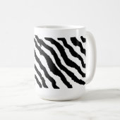 Zwart-witte Zebra streep Koffiemok (Voorkant rechts)