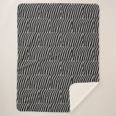 Zwart-witte Zebra streep Sherpa Deken (Voorkant)