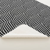 Zwart-witte Zebra streep Sherpa Deken (3/4)