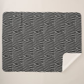 Zwart-witte Zebra streep Sherpa Deken (Voorkant (horizontaal))