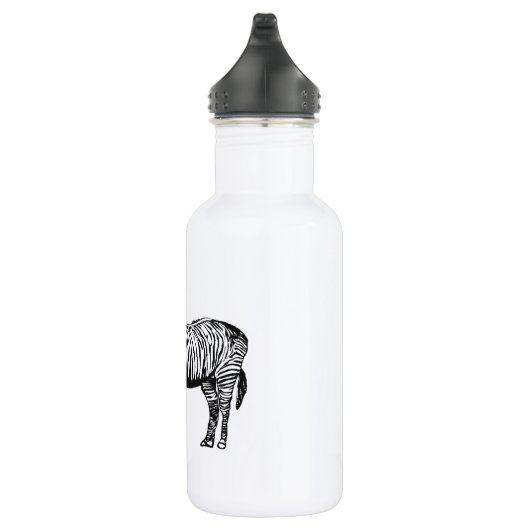 Zwart-witte zebra waterfles  (Rechts)