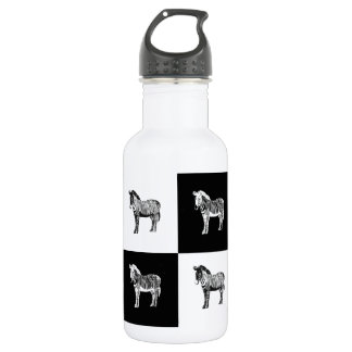 Zwart-witte zebra waterfles