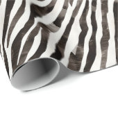 Zwart Witte Zebraprint Verjaardag Cadeaupapier (Rol Hoek)