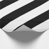 Zwart-witte zebrastrepen cadeaupapier (Hoek)