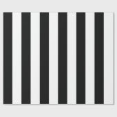 Zwart-witte zebrastrepen cadeaupapier (Vlak)