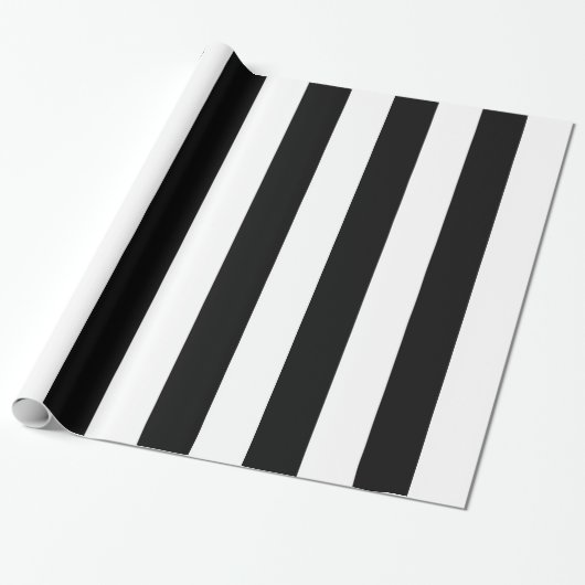 Zwart-witte zebrastrepen cadeaupapier (Uitgerold)
