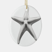 Zwart-witte Zeester Keramisch Ornament (Rechts)