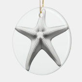 Zwart-witte Zeester Keramisch Ornament (Links)