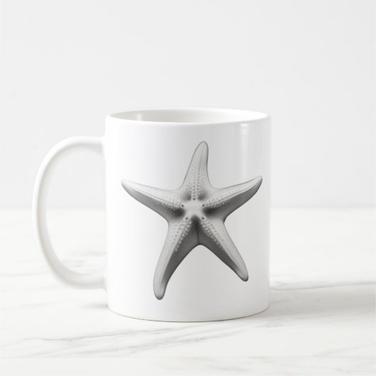 Zwart-witte Zeester Koffiemok (Links)