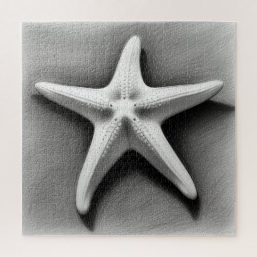 Zwart-witte Zeester Legpuzzel (Verticaal)