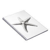 Zwart-witte Zeester Notitieboek (Rechterzijde)