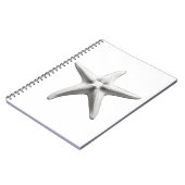 Zwart-witte Zeester Notitieboek (Linkerzijde)