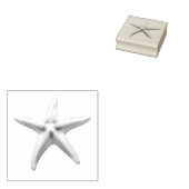 Zwart-witte Zeester Rubberstempel (Gestempeld)