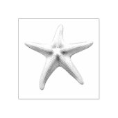 Zwart-witte Zeester Rubberstempel (Afrduk)