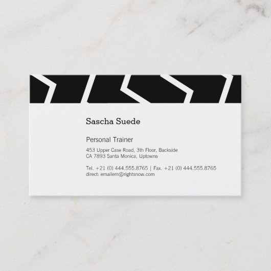 Zwart-witte ZIG! Visitekaartje (Voorkant)