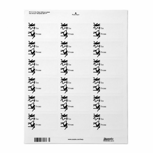 Zwart-witte zige zag-pijlen Gift Label (Full Sheet)