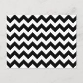 Zwart-witte zigzag briefkaart (Voorkant)