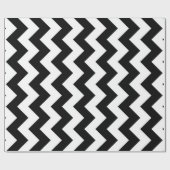Zwart-witte zigzag cadeaupapier (Vlak)