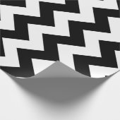Zwart-witte zigzag cadeaupapier (Hoek)