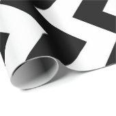 Zwart-witte zigzag cadeaupapier (Rol Hoek)