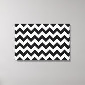 Zwart-witte zigzag canvas afdruk (Voorkant)