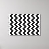 Zwart-witte zigzag canvas afdruk (Voorkant)