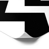 Zwart-witte zigzag poster (Hoek)