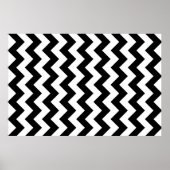 Zwart-witte zigzag poster (Voorkant)