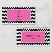 Zwart-witte zigzag visitekaartje (Voorkant / Achterkant)
