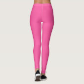 Zwart Witte Zijstreep Roze Leggings (Achterkant)