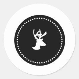 Zwart-witte zilhouette Kerst stickers