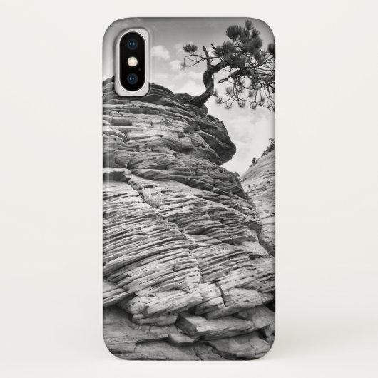 Zwart-witte Zion Art Bonsai Boom Case-Mate iPhone Case (Achterkant)