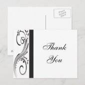 Zwart-witte zirlen Dank je Briefkaart (Voorkant / Achterkant)