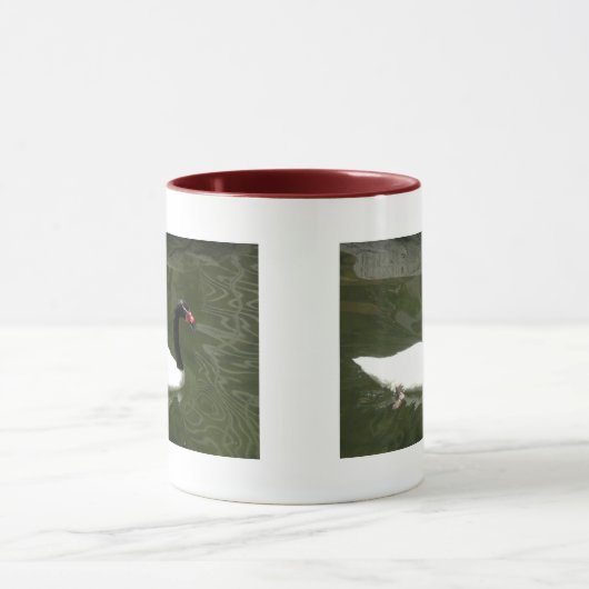 Zwart-witte zwaan mok (Midden)