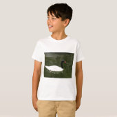 Zwart-witte zwaan t-shirt (Voorkant volledig)