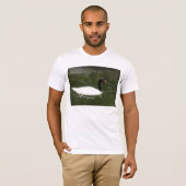 Zwart-witte zwaan t-shirt (Voorkant volledig)