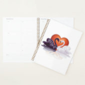 Zwart-witte zwanen spiraalplanner planner (Display)