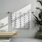 Zwart-witte zwart-wit kerstbomen (minimaal) bad handdoek