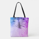 Zwart-witte zwarte lef Miami Tote Bag (Achterkant)