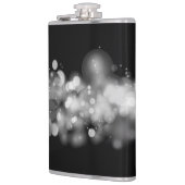 Zwart-witte zwarte rode lampfles heupfles (Links)