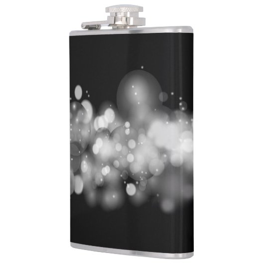 Zwart-witte zwarte rode lampfles heupfles (Links)