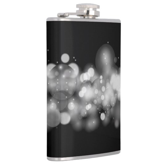 Zwart-witte zwarte rode lampfles heupfles (Rechts)