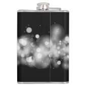 Zwart-witte zwarte rode lampfles heupfles (Achterkant)