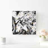 Zwart-witte, zwarte stijl acrylwandklok vierkante klok (Huis)