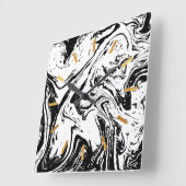 Zwart-witte, zwarte stijl acrylwandklok vierkante klok (Hoek)