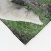 Zwart-witte zwarte tijger ontspannen en glimlachen fleece deken (Hoek)